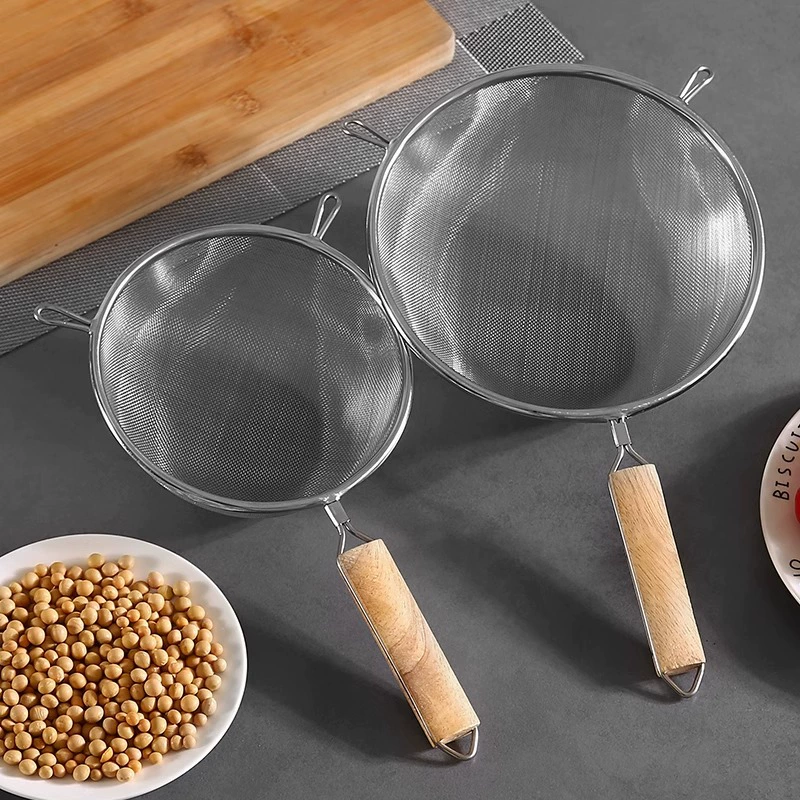 Большой дуршлаг фильтр большой из нержавеющей стали живой изгороди коммерческая ложка для лапши