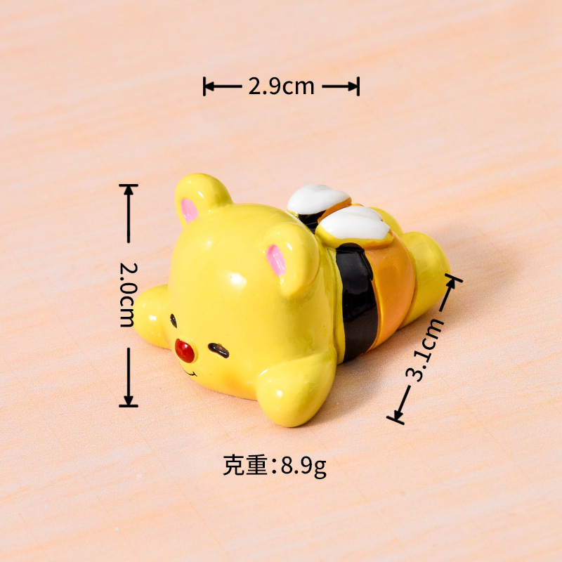 漫画ハニーバターベアかわいい人形デスクトップ装飾品マイクロ風景レイアウト小道具 diy 樹脂アクセサリー|undefined