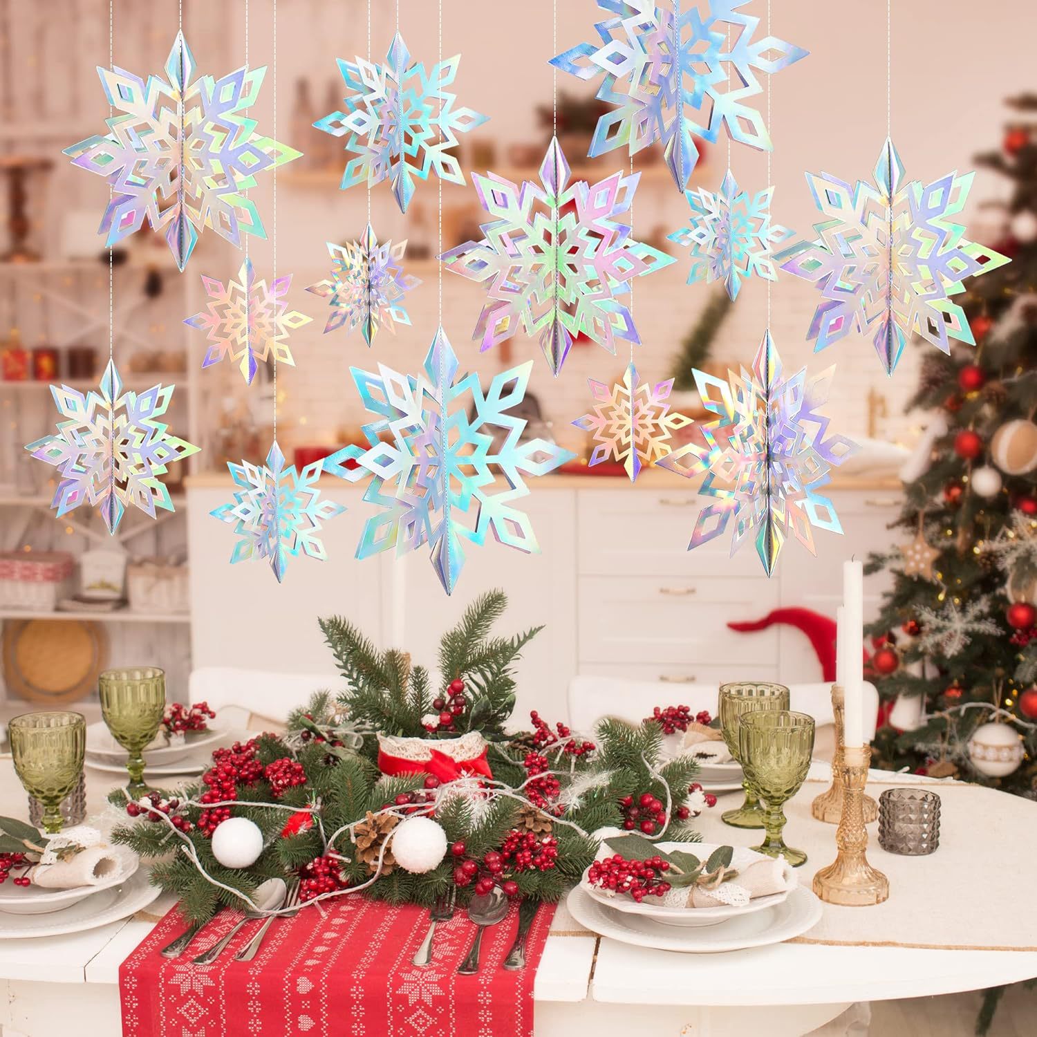 Christmas Snowflake Hanging Flag 2