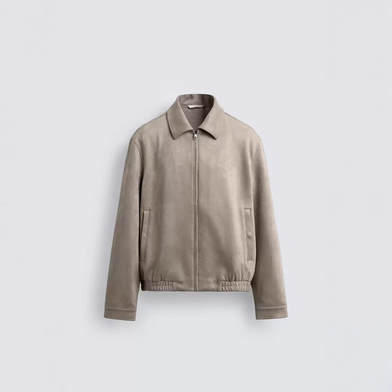 Za2025 Winter New Product Men's Suede Texture Zipper Jacket 8574600 Za2025 Winter New Product Men's Suede Texture Zipper Jacket 8574600