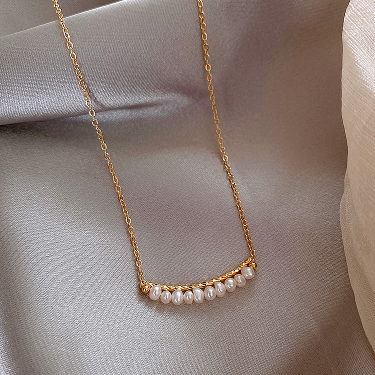 韩国东大门珍珠项链女超仙设计感锁骨链网红简约气质新款颈链饰品