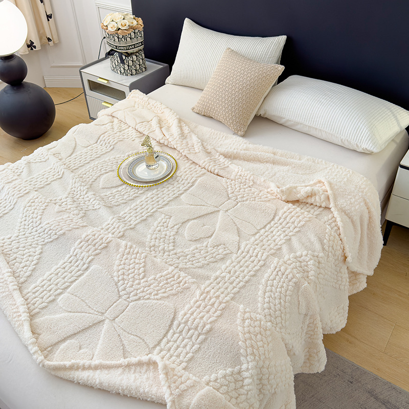 2025 nueva capacidad de funcionamiento Manta de jacquard de terciopelo de algodón Shu de doble cara Manta de sofá suave y agradable para la piel Manta de siesta de oficina con cubierta de aire acondicionado