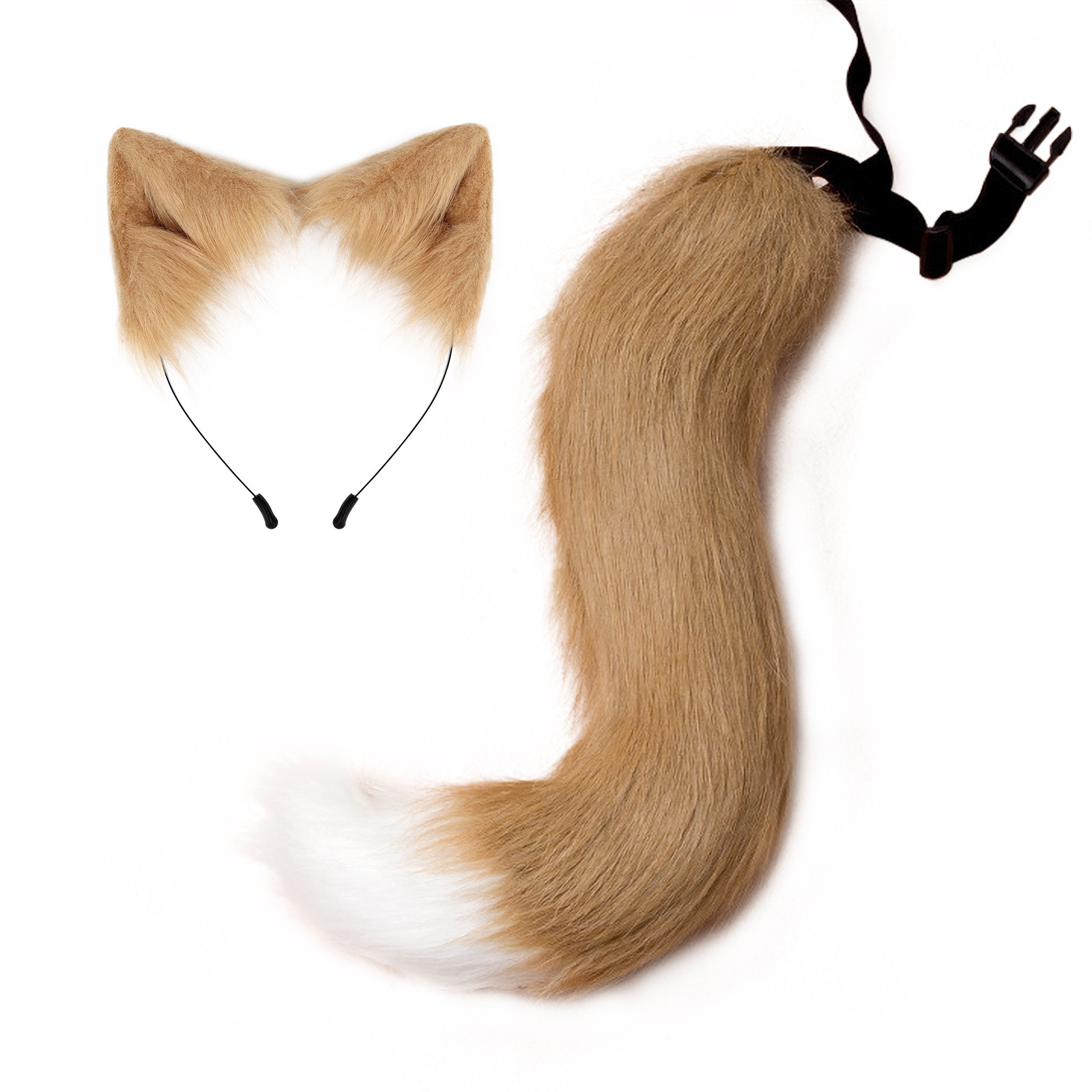 Nueva FIESTA DE Halloween simulación Fox tail diadema ajustable felpa orejas Cosplay vestir diadema