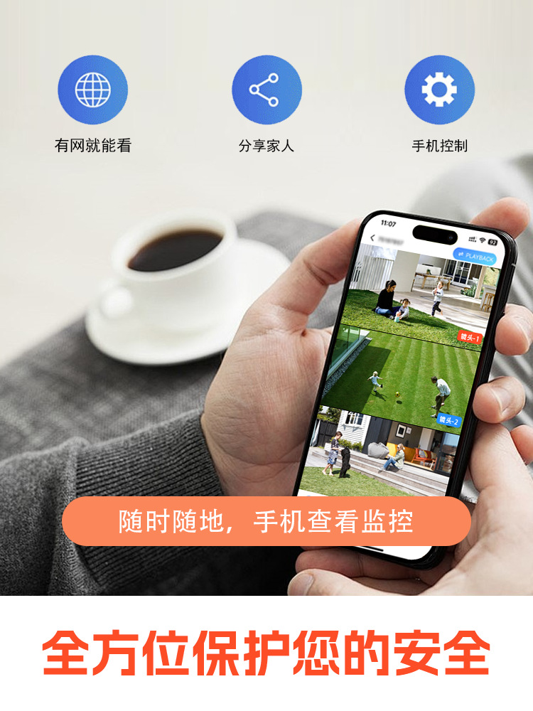 Cross-border new wireless mobile phone remote 4G monitor home outdoor high-definition night vision 360-degree monitoring camera undefined