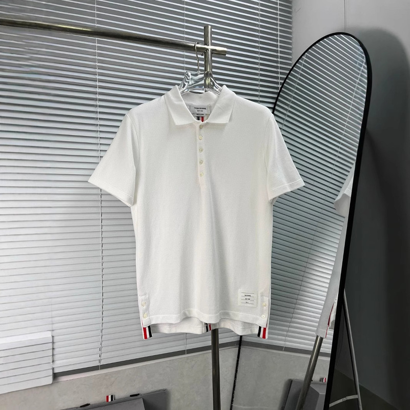 Tom Tb New Product Polo Short-Sleeve T-Shirt with Back Webbing Short-Sleeve Polo Shirt Lohui Paris World Tom Tb New Product Polo Short-Sleeve T-Shirt with Back Webbing Short-Sleeve Polo Shirt Lohui Paris World