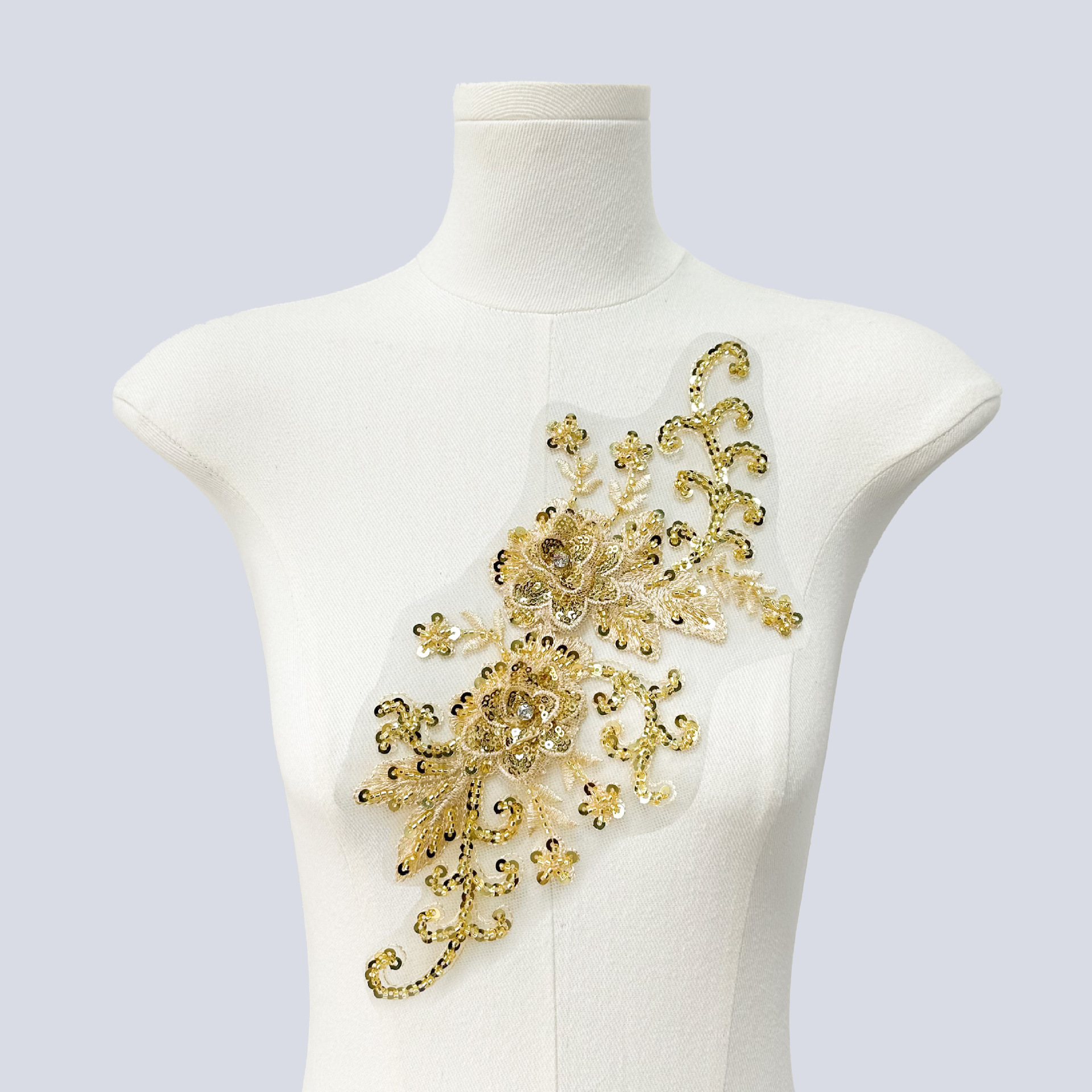 X3152 화이트 메쉬 라이트 골드 플러스 다이아몬드 1개