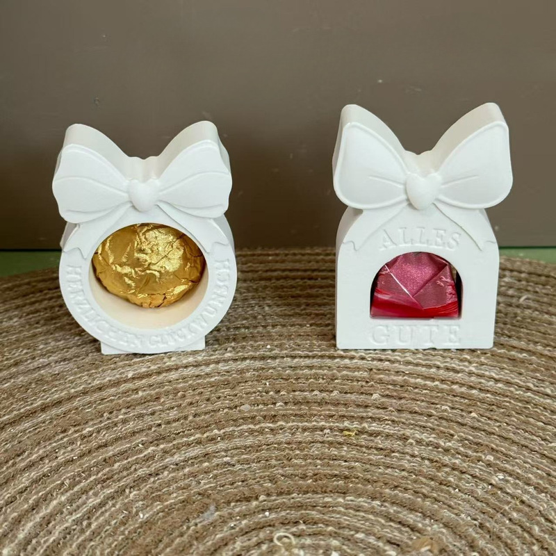 ホリデーリボンギフトシリコンモールドギフトアロマキャンドル立体装飾品シリコンモールド手作りDIY|undefined