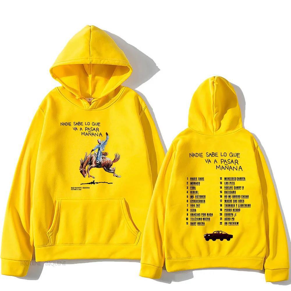 Bad Bunny RIP Hoodies Men/Women Clothing Sudaderas Album Nad