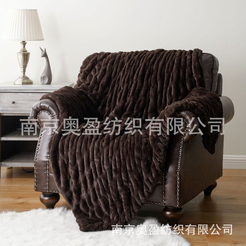 跨境毛毯仿兔绒毛毯子午睡加厚毯子短毛办公室毯子沙发毯高级感|undefined