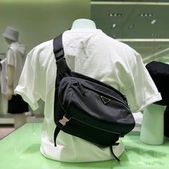 欧米のファッション男性カバン落傘布ナイロン斜めショルダーバッグ男性郵便バッグカジュアルショルダーバッグリュックサック黒