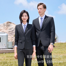 高端职业西装套装男女秋冬酒店商务工作正装物业客服主持人工装
