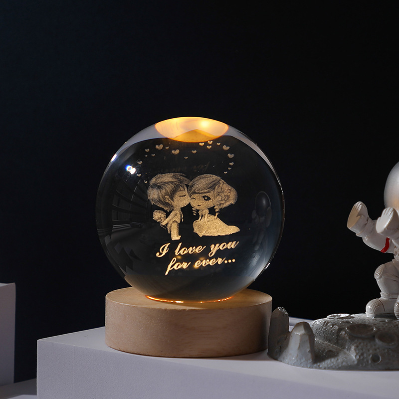 星空テーブルランプ、銀河クリスタルボール、ナイトライト、デスクトップ装飾品、高級感のある誕生日プレゼント、中秋節の贈り物|undefined