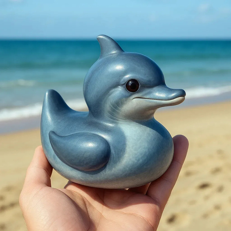 国境を越えた新しい海の生き物アヒル海洋動物アヒル樹脂工芸品装飾品家の装飾|undefined