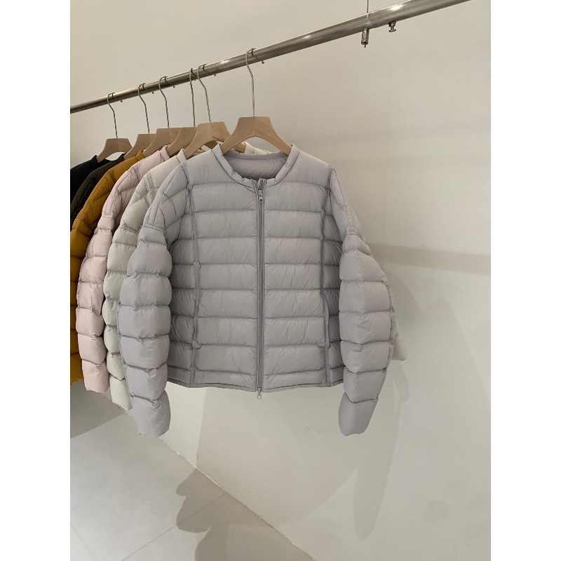 韩版短款无领排骨羽绒服女小众休闲百搭休闲90绒宽松面包服外套潮|undefined