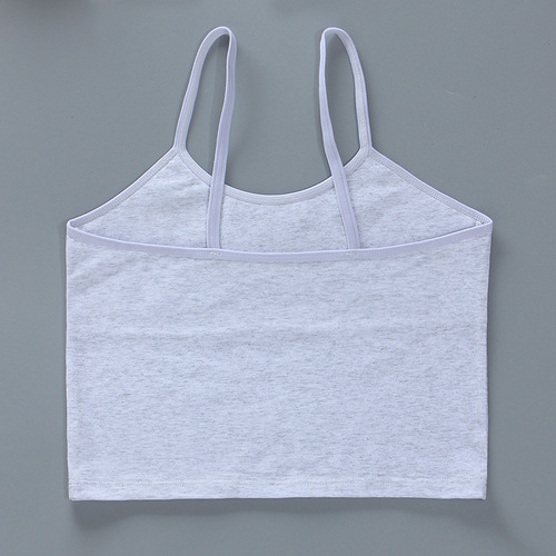 Girls' small vest underwear sling inner wear medium and large children's bra development period 9 pure cotton summer wrap tube top 10-15 years old
