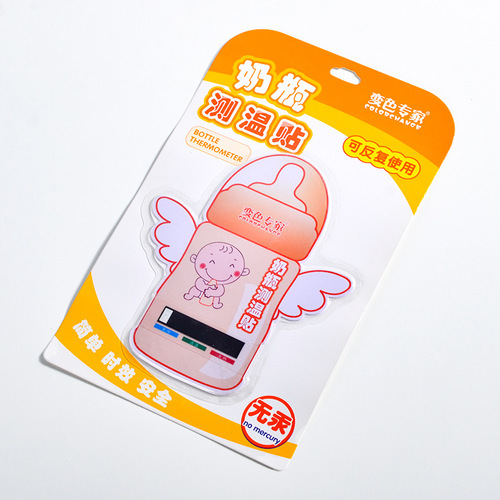Baby bottle thermometer baby feeding water temperature detection complementary food temperature measurement electrostatic film sticker LCD temperature-sensitive color-changing bottle sticker