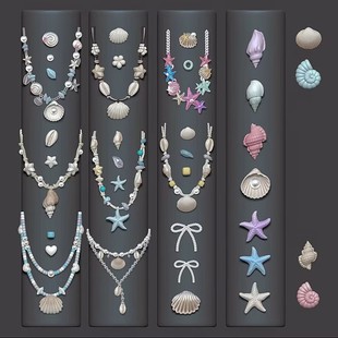 Highly Transparent Nail Art Mold Ocean Shell Necklace Pearl Star Highly Transparent Silicone Mold Creative DIY Nail Art Decoration