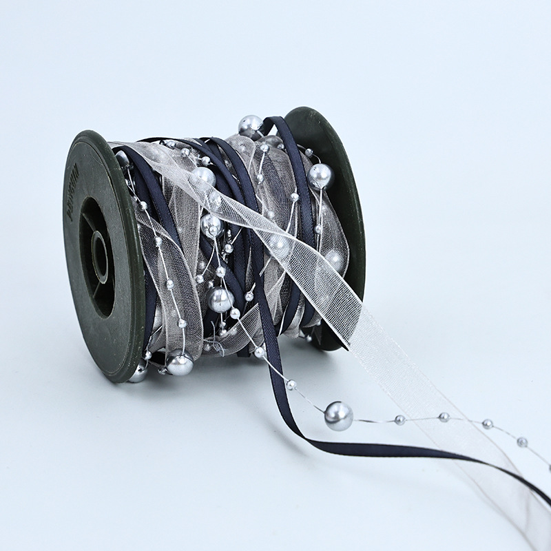 Hilo de amor de cuentas, cinta de perlas, cadena de cuentas creativas, cinta de color, material de embalaje de flores, accesorios para el cabello con cuentas, cinta de bricolaje de regalo