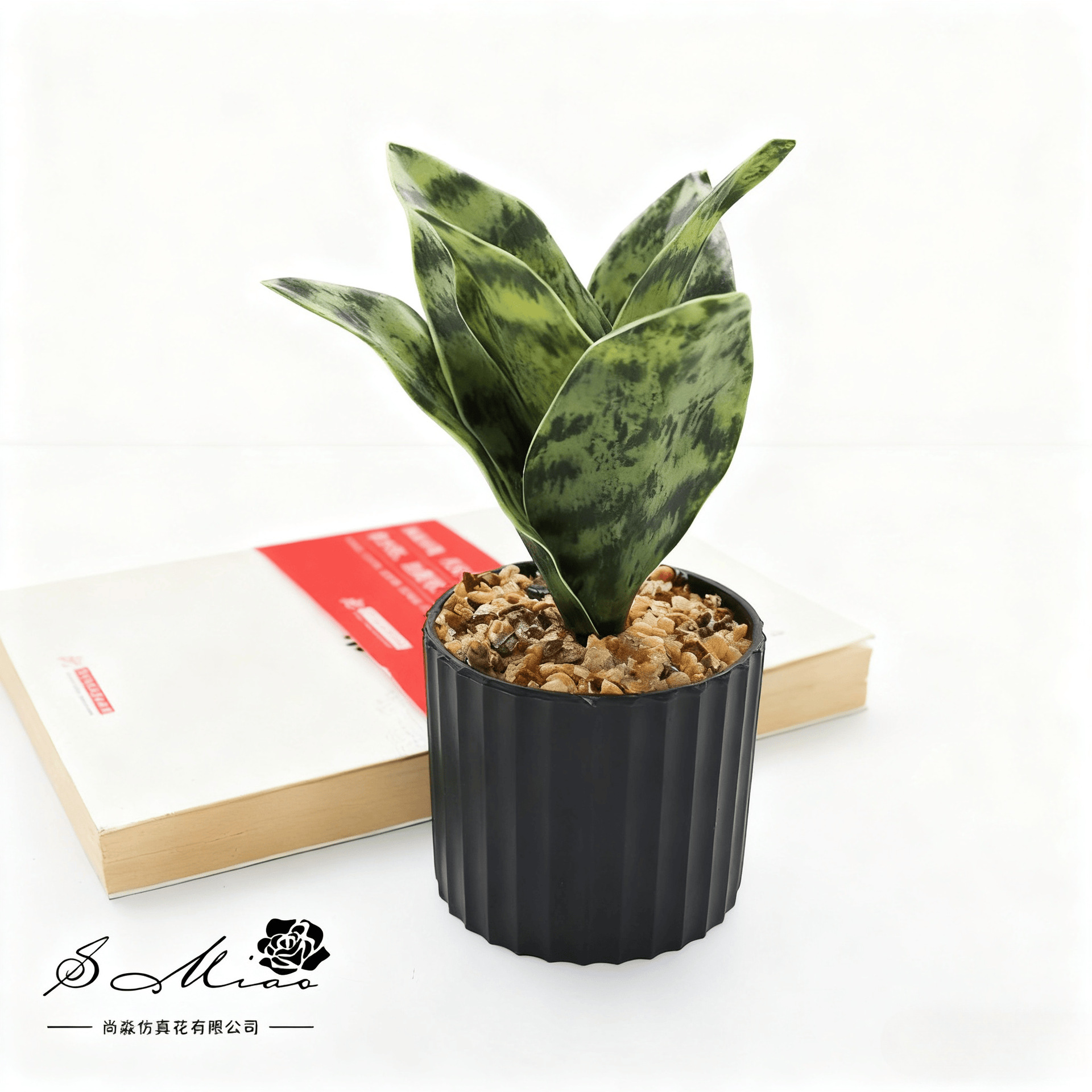Flores falsas de alta calidad hojas de orquídea tigre flores de simulación de bonsai decoración creativa de moda plantación verde artificial simulación de maceta