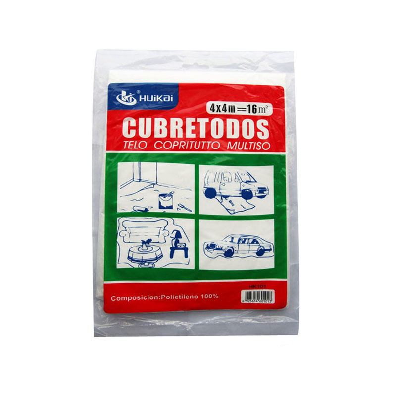 Factory direct foreign trade domestic sales 4x 5 meters plastic dust film thickened dust cloth disposable decoration paint protection