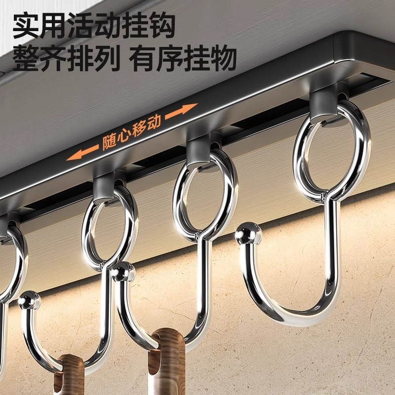 穴を開けないで台所にフックを掛けます。壁掛け式の物置棚多機能雑巾鍋シャベルスプーン用品大全収納棚|undefined