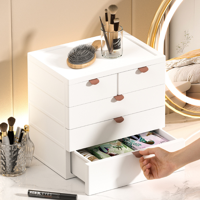 Gabinete de almacenamiento cajón plástico gabinete de almacenamiento doméstico dormitorio escritorio multi-capa organización papelería cosméticos almacenamiento rack gabinete