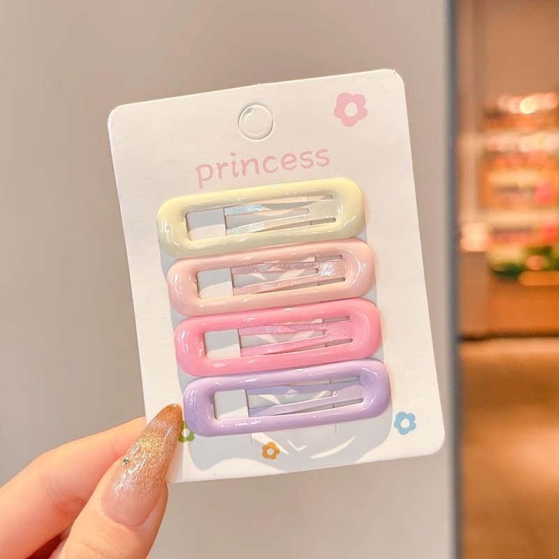 Coreano de color cremoso dulce corazón de la niña BB clips lindos multifacéticos para niños cabello de pelo mar roto clips de cabello tocado clips laterales