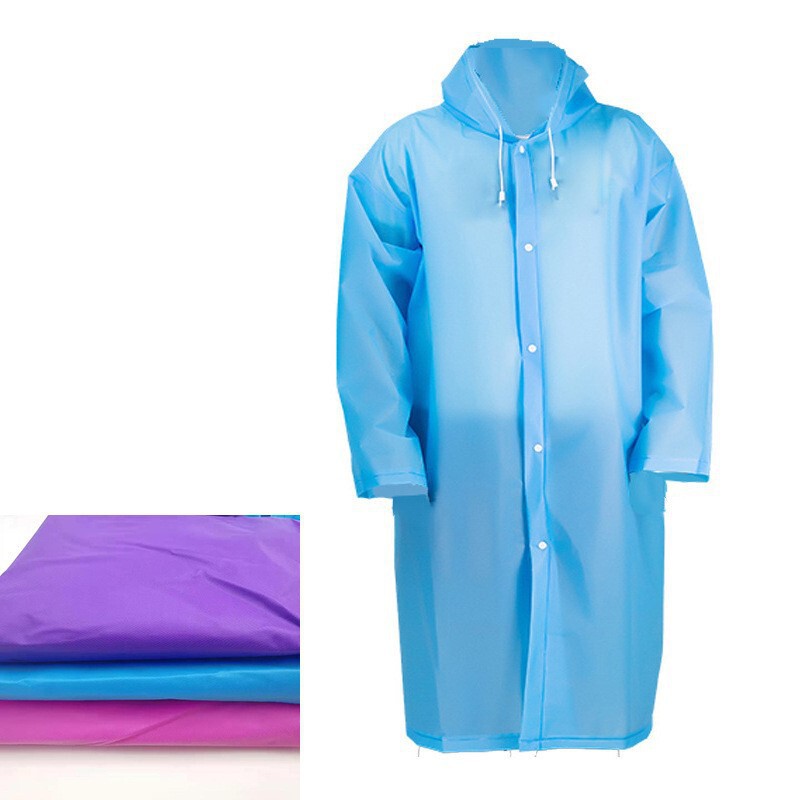 Libizheng EVA Thickened Raincoat Adult Non-Disposable Raincoat Fashion Raincoat Travel Outdoor Light Raincoat