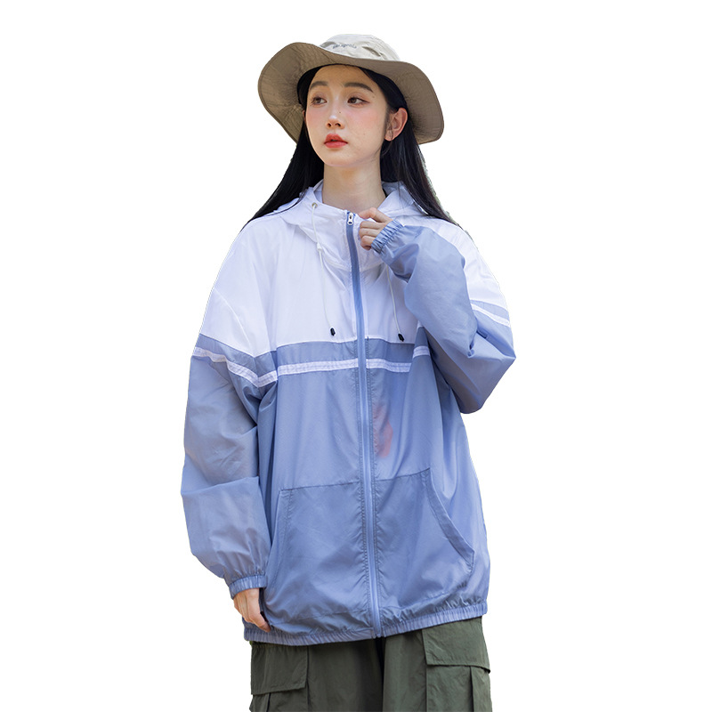 트렌디 한 브랜드 솔리드 컬러 선 스크린 의류 남성 여름 얼음에 민감한 선 스크린 통기성 경량 스킨 의류 야외 스포츠 후드 등산 의류