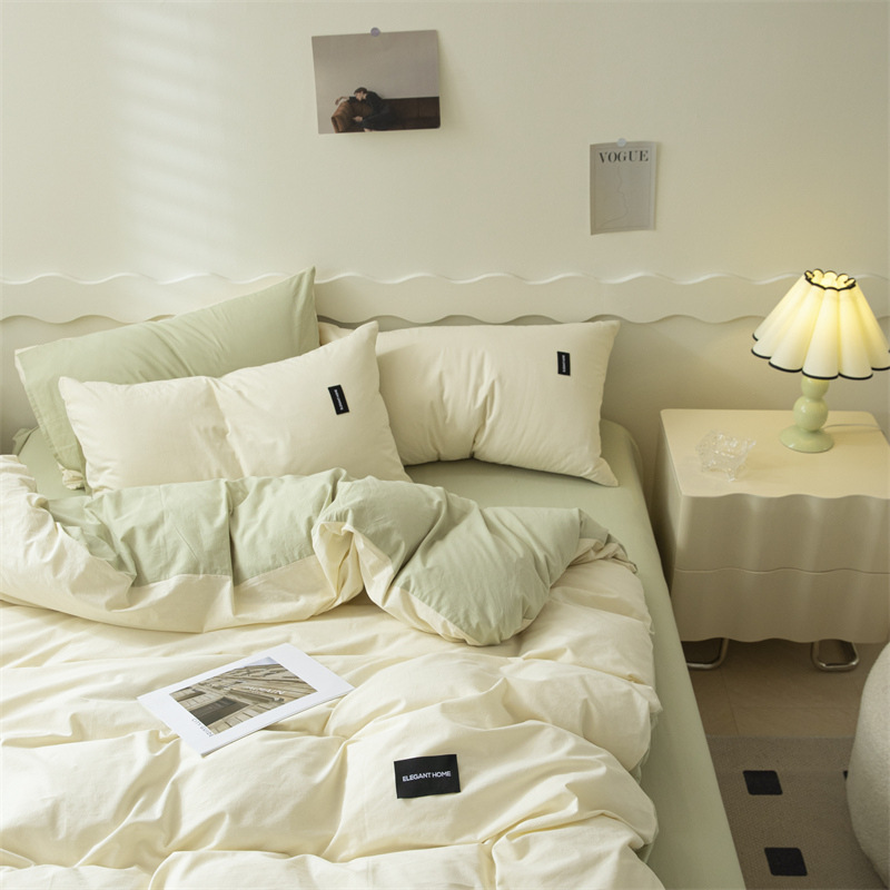 Algodón lavable simple inswind set de cuatro piezas de algodón 100% sábanas de algodón puro cama