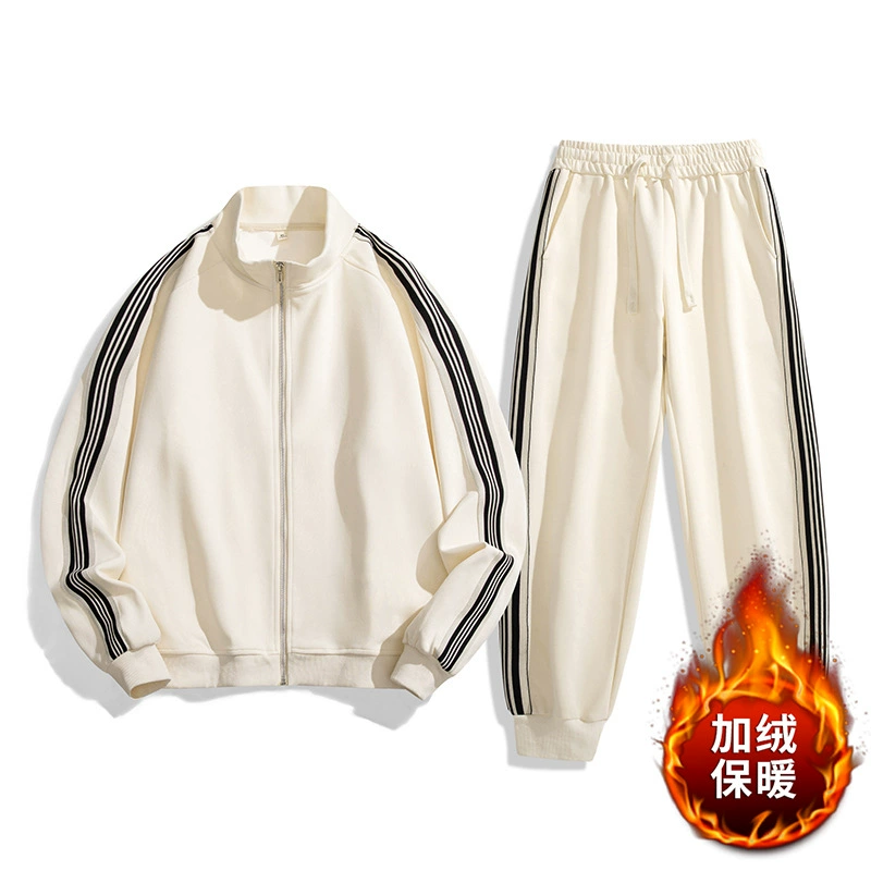 Spring autumn cotton sports suit, warm set, trousers, (Cross-border trading)