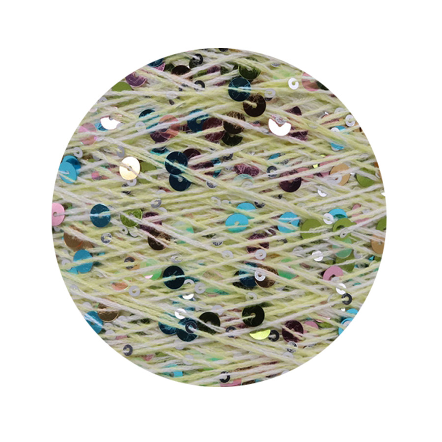 50g algodón lentejuelas hilo 3mm + 6mm peinado tamaño de lujo lentejuelas mano hilo tejer precio al por mayor