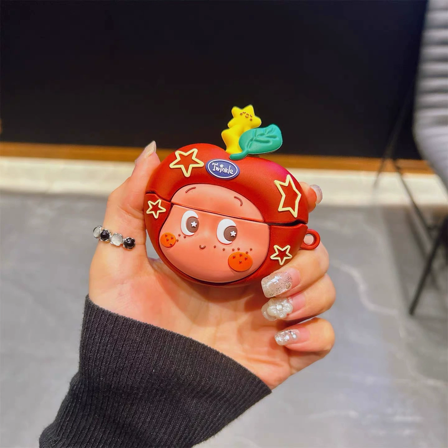 Силиконовый защитный чехол для AirPods, мультяшный 3D-дизайн с креплением, подходит для AirPods 1/2/3/4/Pro/Pro3