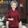 老人老年人妈妈桑蚕丝唐装