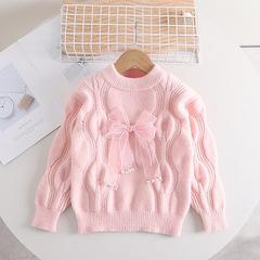 Thickened Fall/Winter New Arrival Children's Cable Knit Hooded Top for Girls, Toddler Sweater for Girls