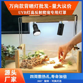 乌龟灯晒背灯架UVA爬宠灯架加热龟缸夹灯补钙保温灯uvb万向晒背灯