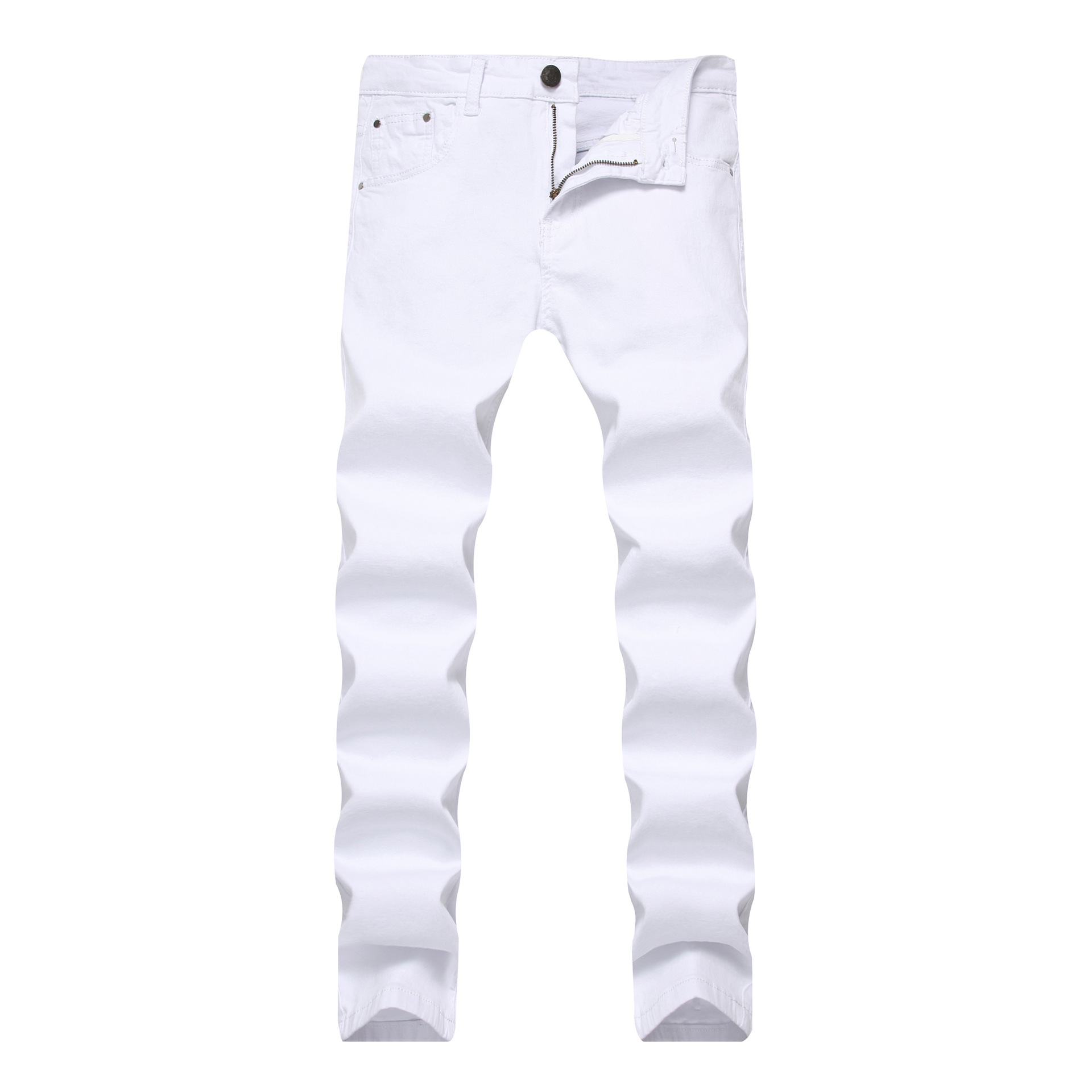 Cross-Border Hombres Stretch Slim fit nostálgico jeans slim fit casual Amazon Denim pantalones de los hombres