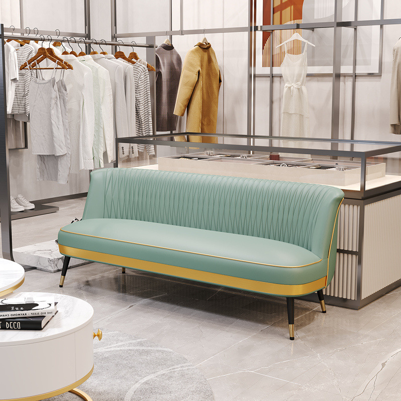 Sofá pequeño lujoso nórdico minimalista tienda de ropa de dormitorio red red doble sofá de tres personas salón salón sala de espera silla
