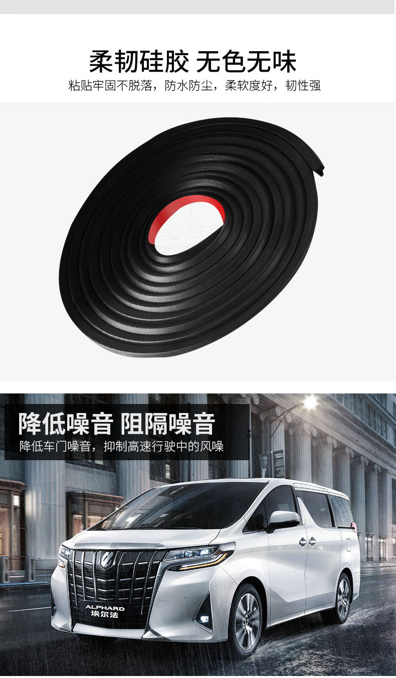 08-24 Models of Alphard 40 Series Sealing Strips and Vellfire 30 Series Full Car Soundproofing Strips