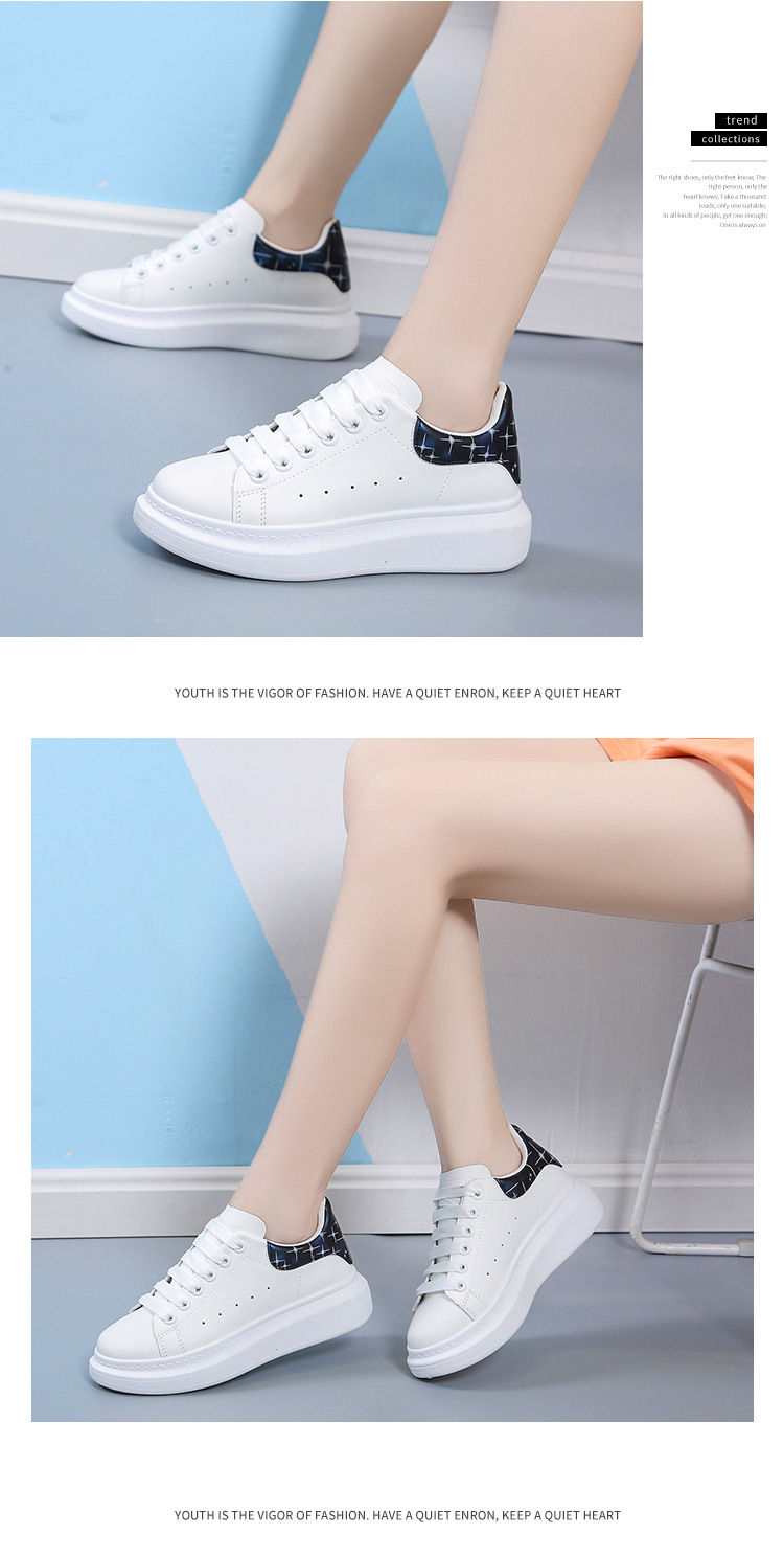 women s multi-color thick-soled white shoes nihaostyles clothing wholesale NSSC76737