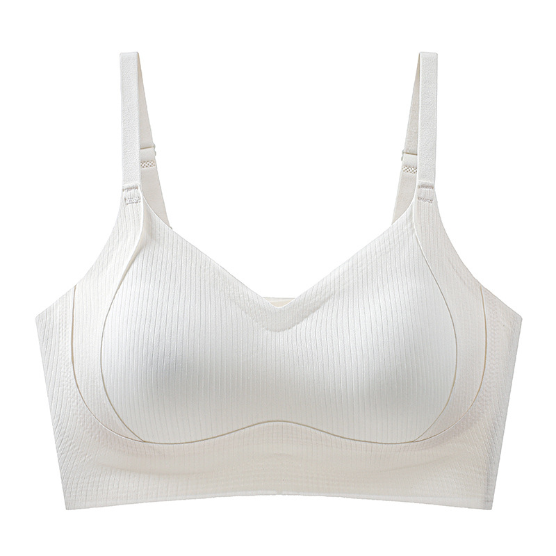 Sujetador Ropa interior anti-caída para mujer sin anillo de acero, pechos grandes, pechos pequeños, ropa interior invisible, pechos pequeños, ropa interior Shantou