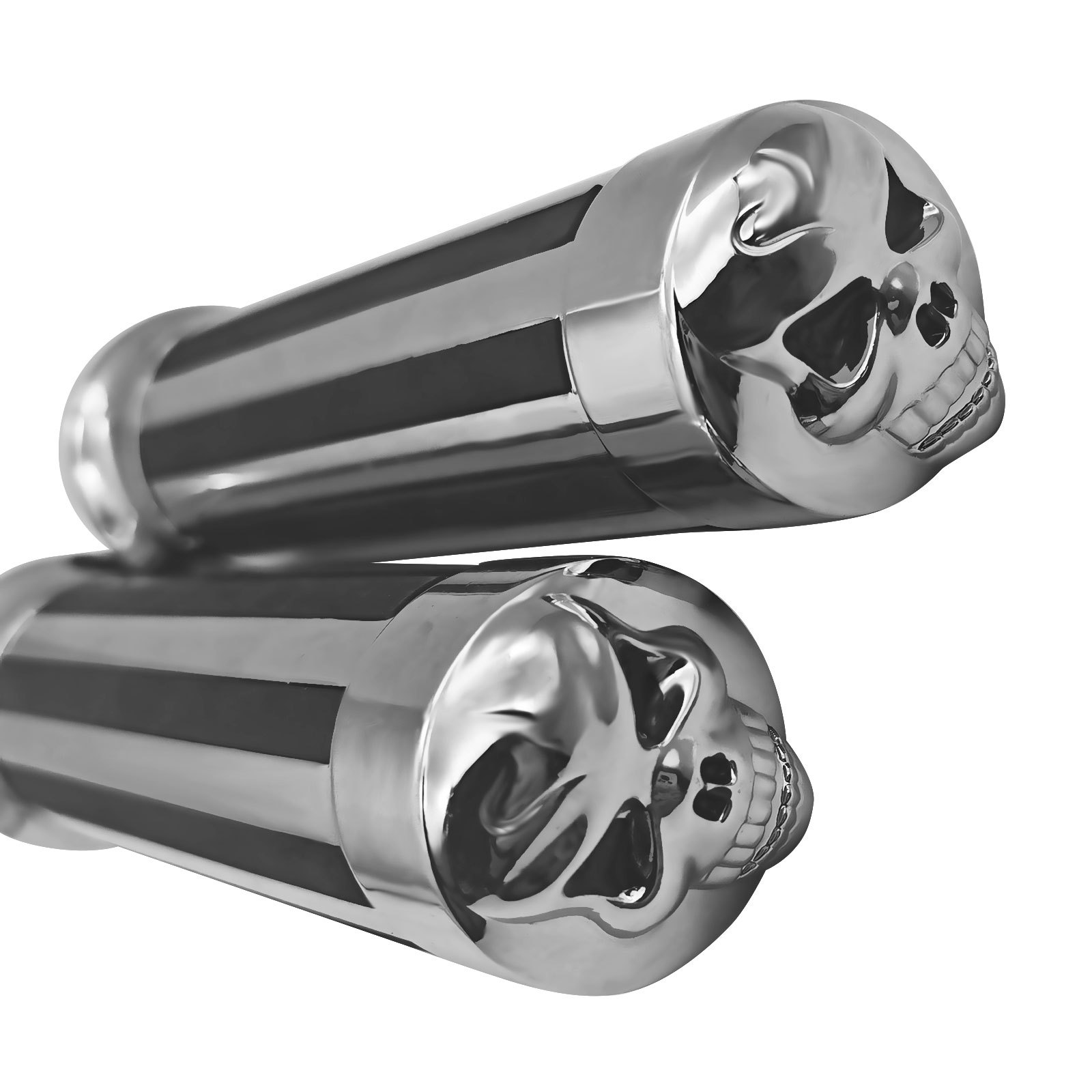 Harley Handlebar Motorcycle Handlebar Set Skull Metal Handlebar Grip Anti-Slip Universal