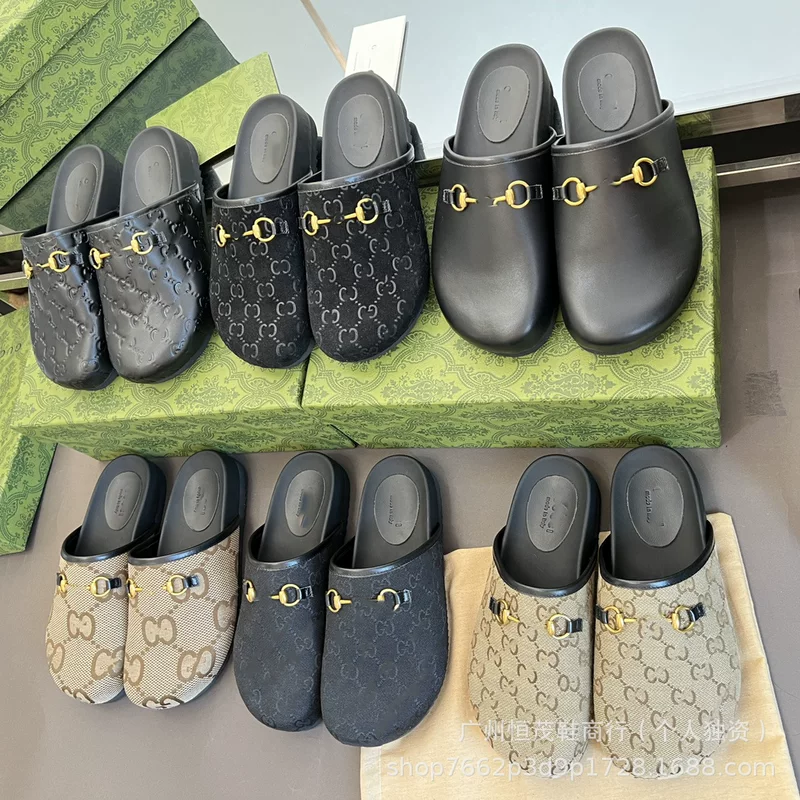 Высокая версия gjia Баотоу полуп slippers женские летние внешняя обувь mule туфли монетница плоская обувь ленивые туфли прямые продажи с завода