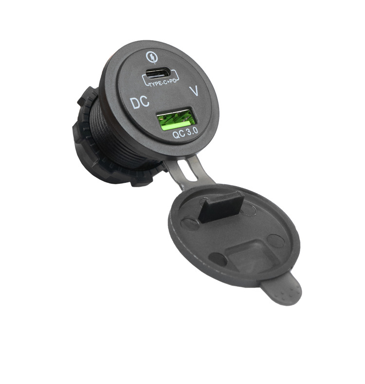 Motorcycle Car Modified Car Charger Qc3.0 +Pd Charger Type-C Port Smart Shunt USB Car Charger