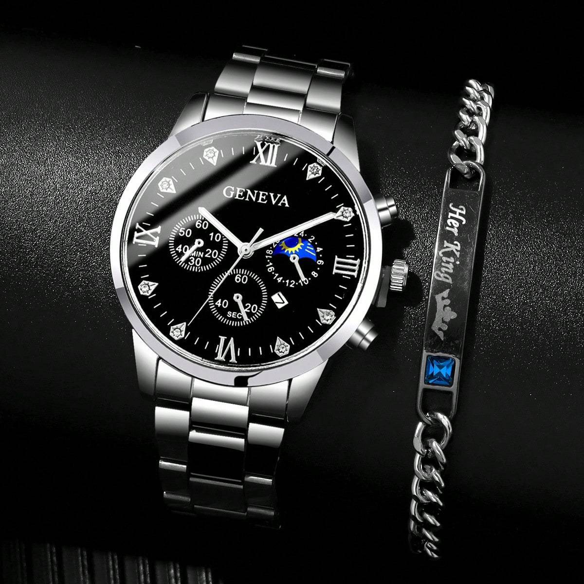 Reloj de pulsera de cuero para hombre, nuevo, moderno, de fábrica, estilo empresarial, sencillo y a la moda, venta al por mayor en stock.