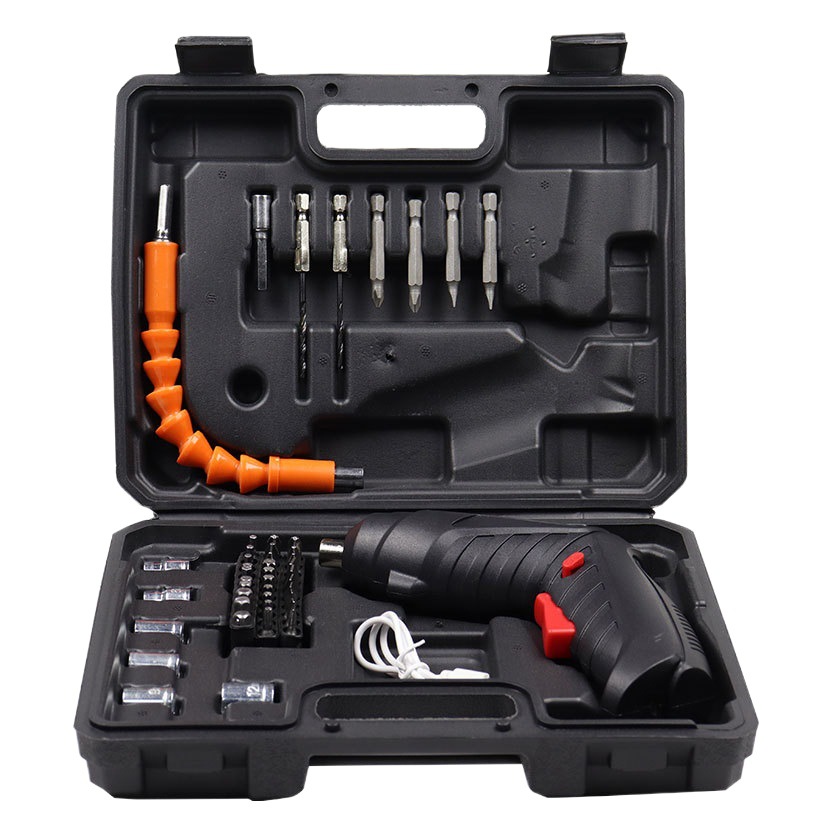 Multifuncional juego de destornilladores eléctricos destornillador juego de taladro eléctrico recargable taladro de mano destornillador eléctrico