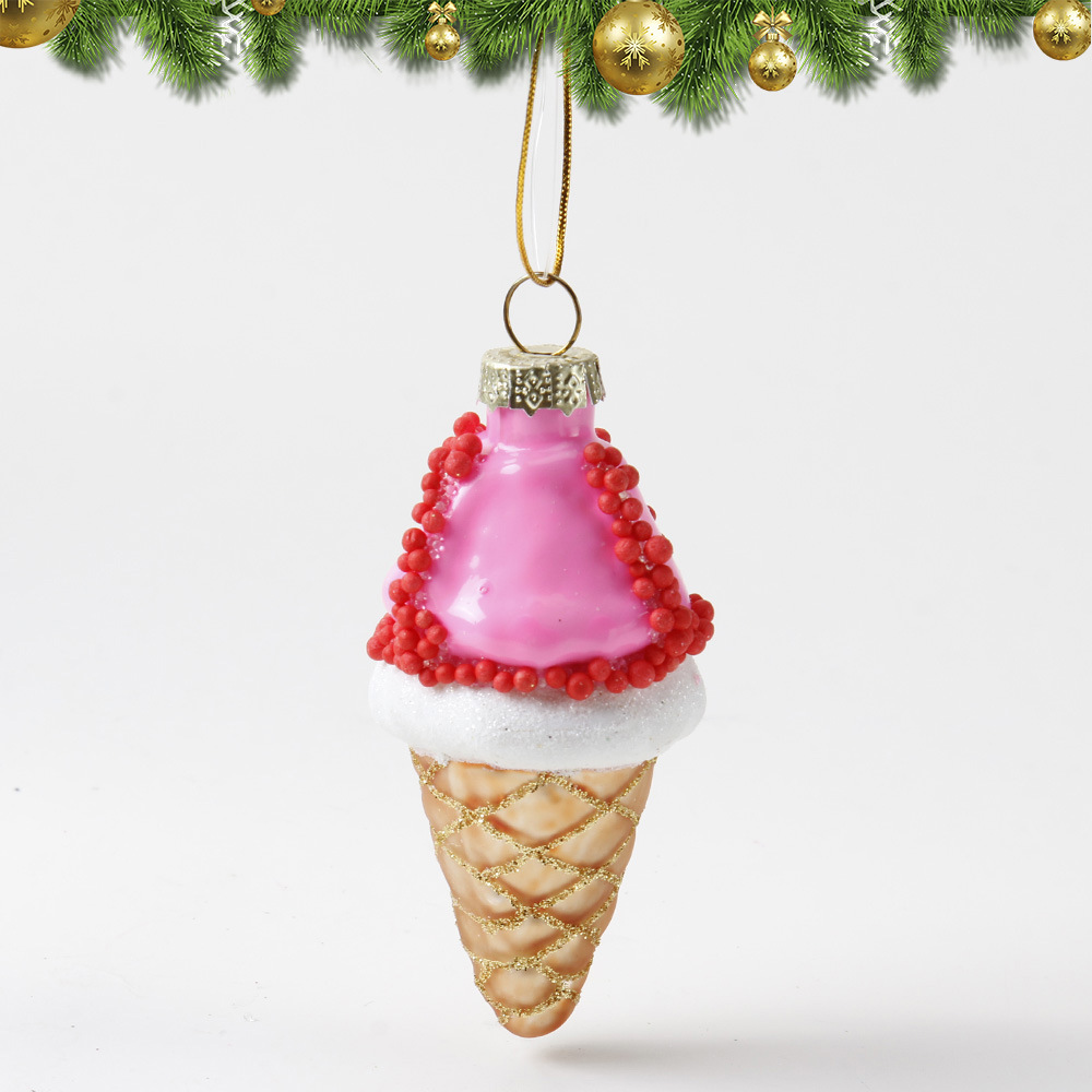 Glass decorations for ice cream