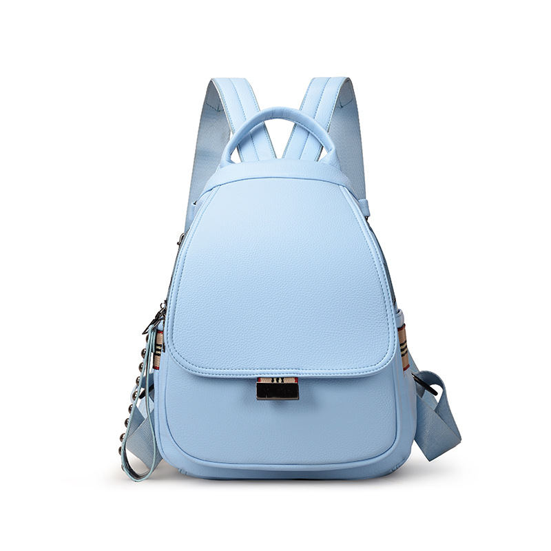 2024 otoño nueva mochila de cuero suave para mujer de alta calidad moda todo-fósforo viajes al aire libre mochila pequeña de doble uso marea