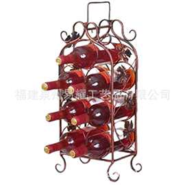 金属曲线弯曲造型酒架 工厂直销工艺品家居餐厅酒吧室内装饰