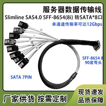 �S��SlimlineSAS4.0SFF-8654(8i)toSATA*8����X������Ӳ�P�D�Ӿ�